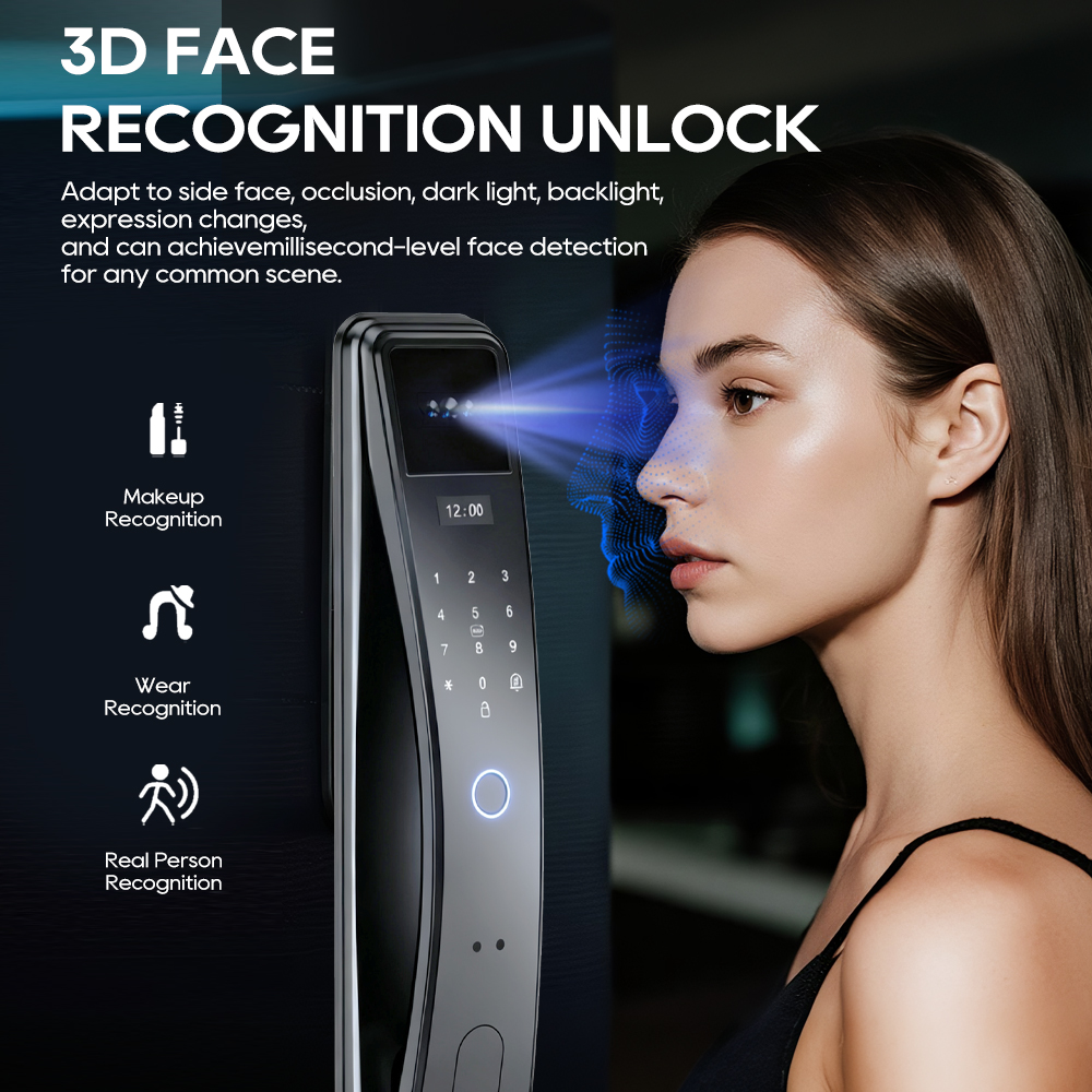 SANKESONG Tuya Smart 3D Face D - مراجعة Glass Door Hinge وسعره