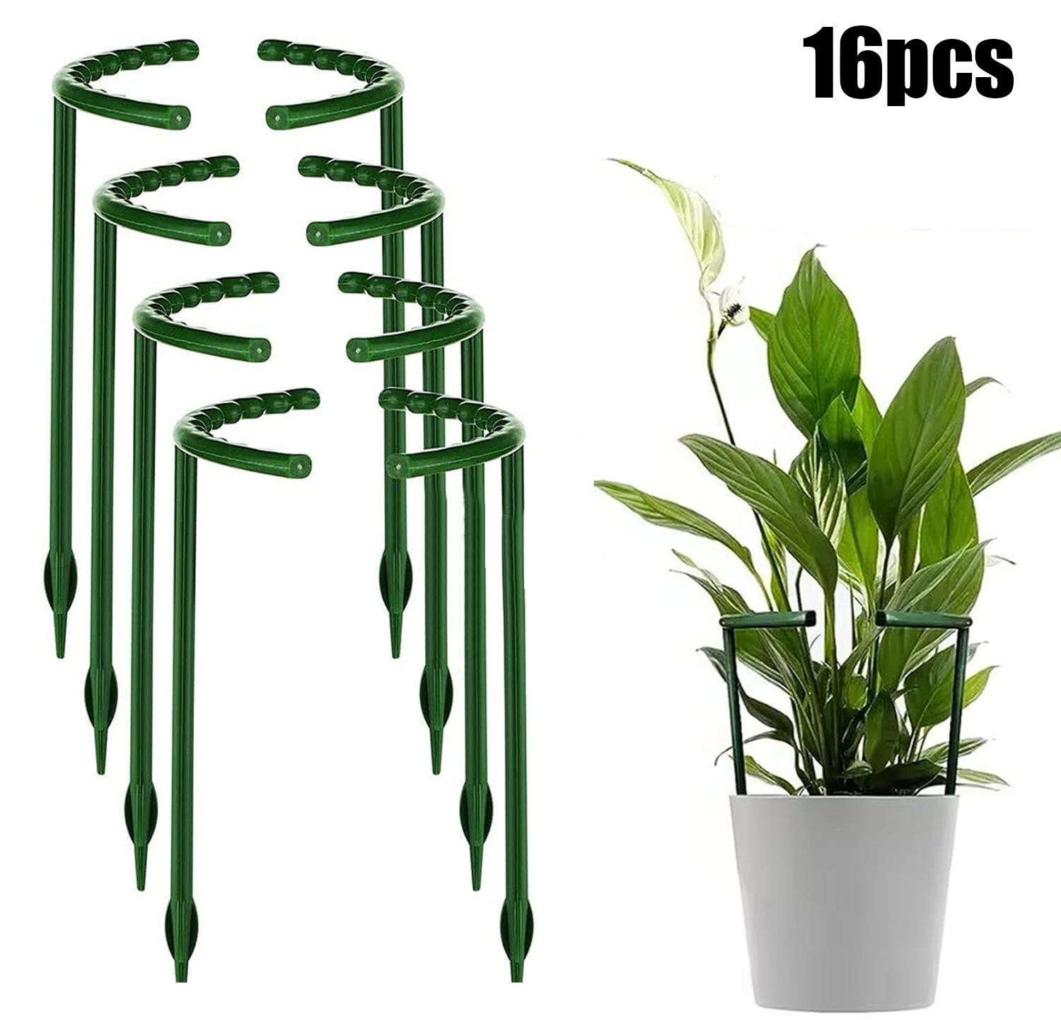 1/16pcs Plant Support Stake Fl - مراجعة Vine Climbing Plastic وسعره