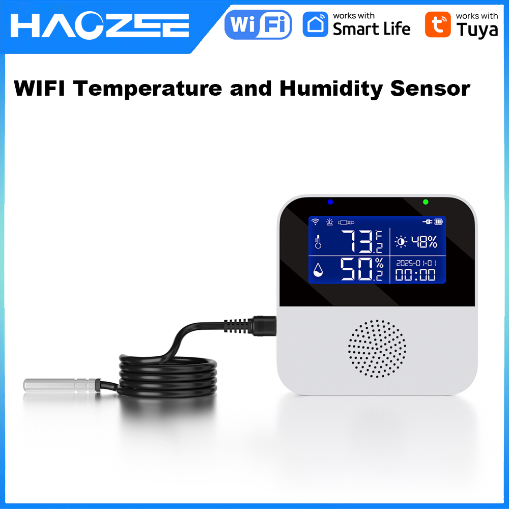 Haozee Tuya Smart WIFI Tempera - مراجعة Digital Hygrometer Probe وسعره