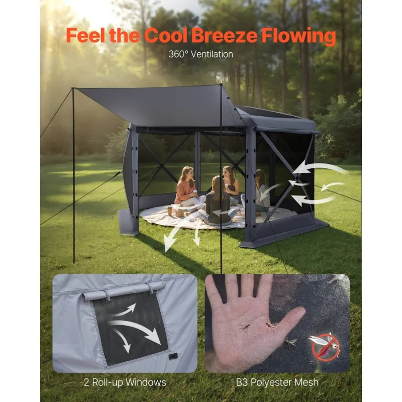 12x12ft 6 Sided Up Screen Gaze - مراجعة Screen Top Mesh وسعره