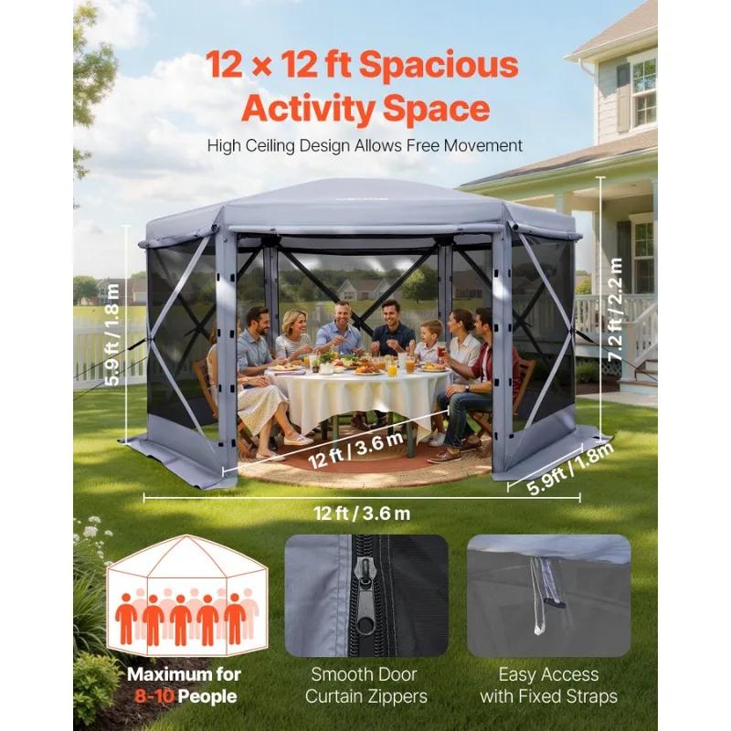 12x12ft 6 Sided Up Screen Gaze - مراجعة Screen Top Mesh وسعره
