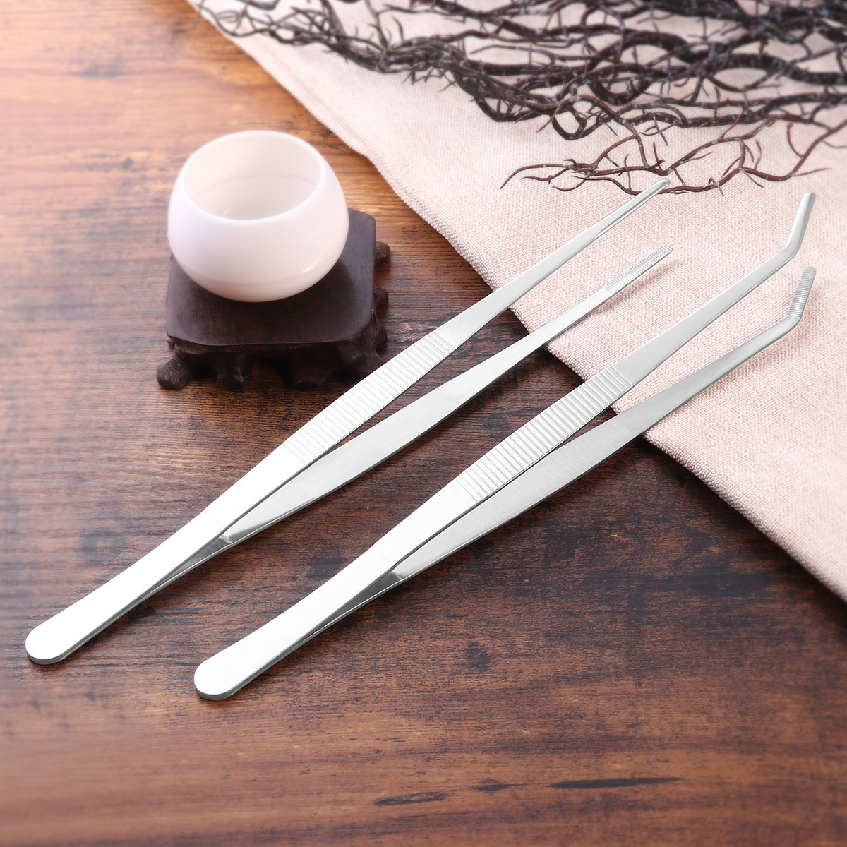 2Pcs Stainless Steel Straight  - مراجعة Feeding Tong Stainless وسعره