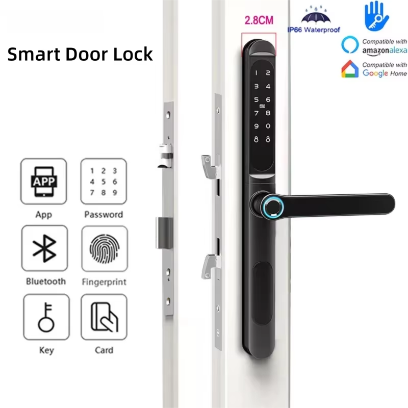 Smart Door Lock With Fingerpri - مراجعة Glass Door Hinge وسعره