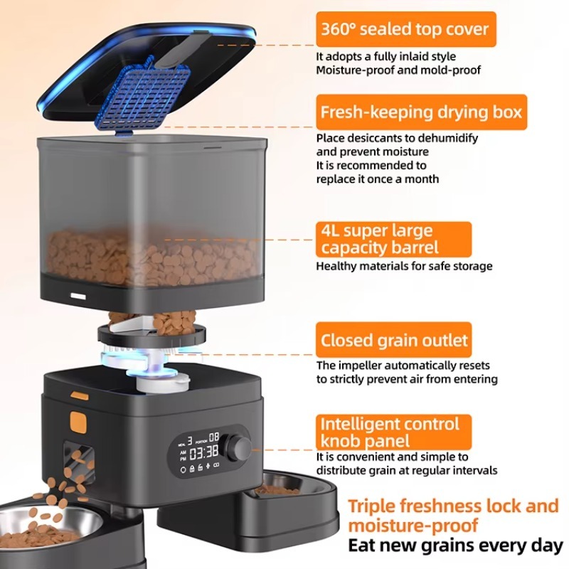 Automatic Pet Feeder Smart Cat - مراجعة Timer Dual Outlet وسعره