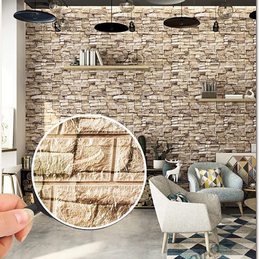 70cm*1m  3D Brick Pattern Wall - مراجعة Pvc Panel Background وسعره