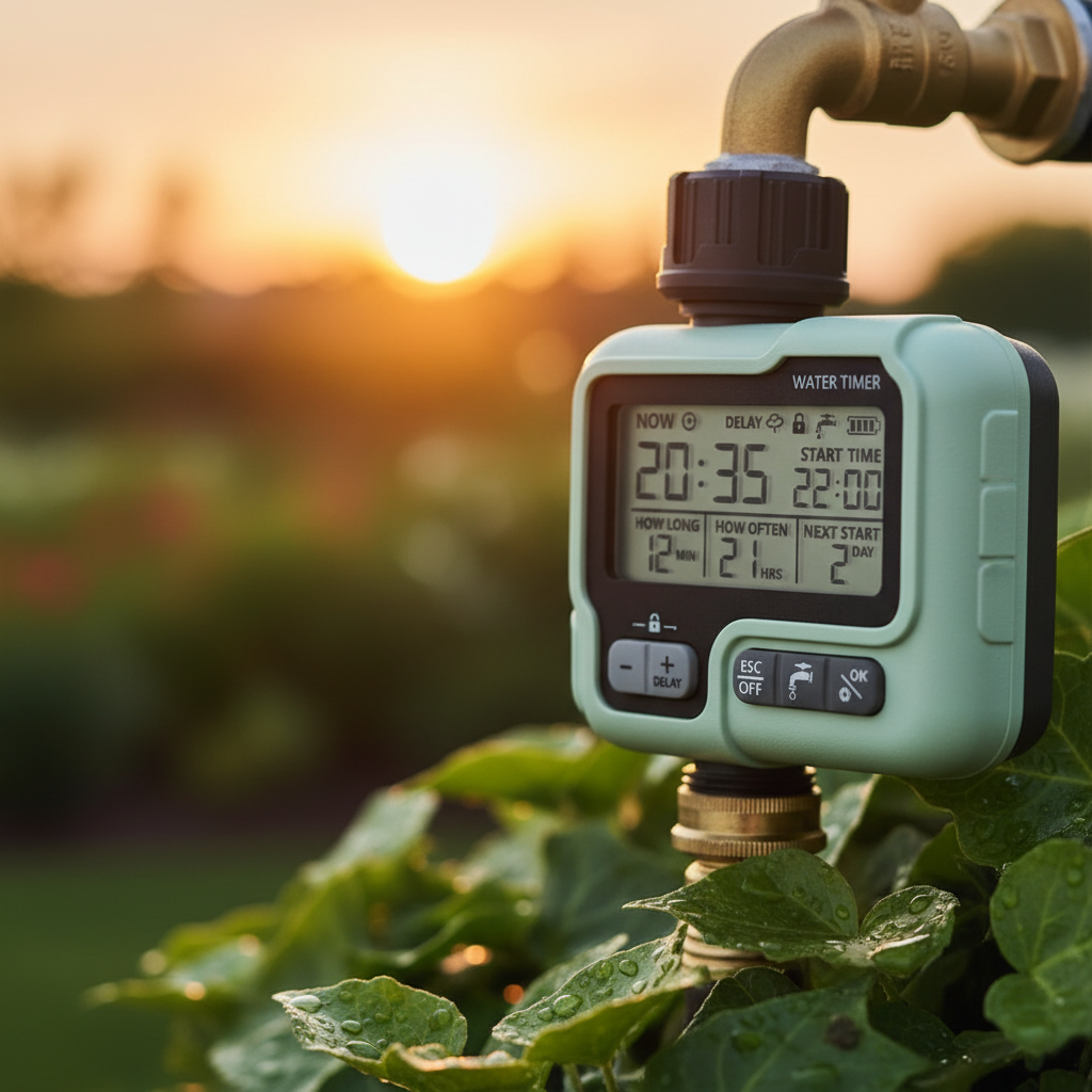 Watering System Dual Outlets A - مراجعة Timer Dual Outlet وسعره
