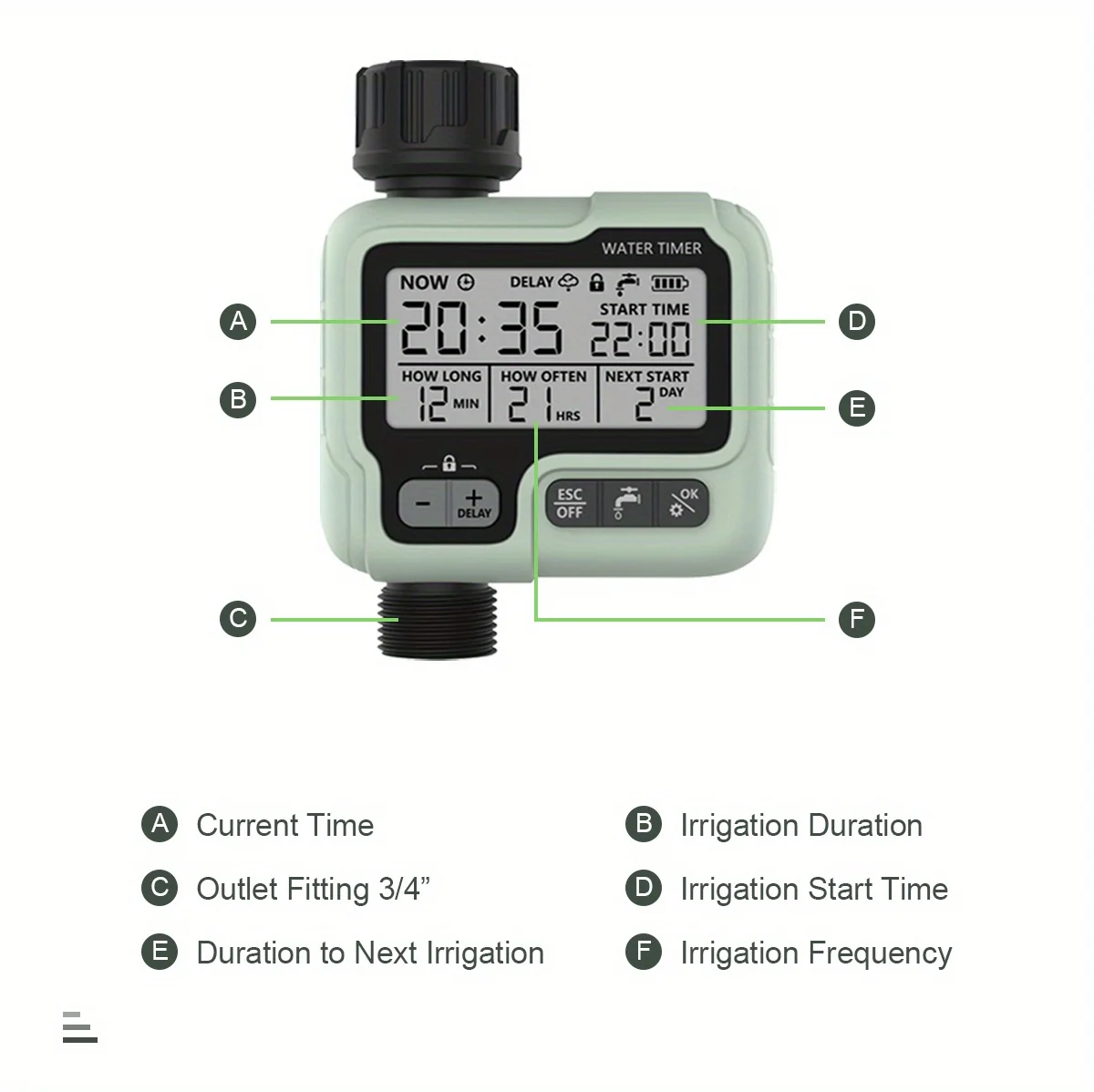 Watering System Dual Outlets A - مراجعة Timer Dual Outlet وسعره