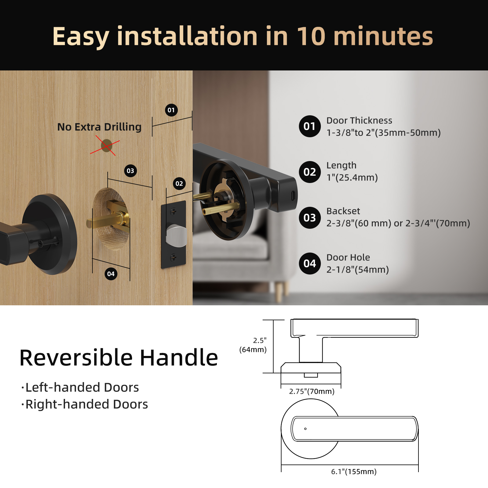 Viladepot Handle Shaped Smart  - مراجعة Glass Door Hinge وسعره