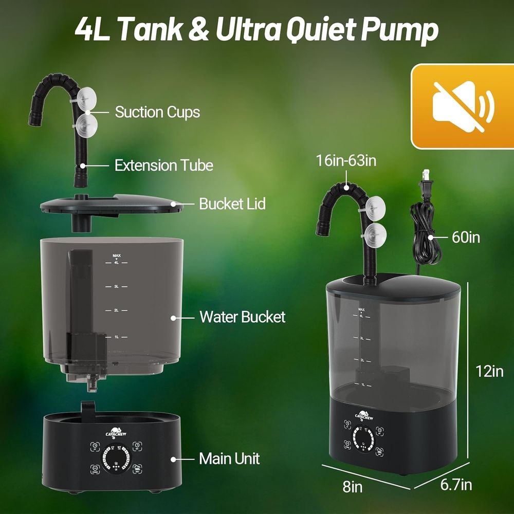 Large 4L Reptile Enclosure wit - مراجعة Misting Nozzle Reptile وسعره