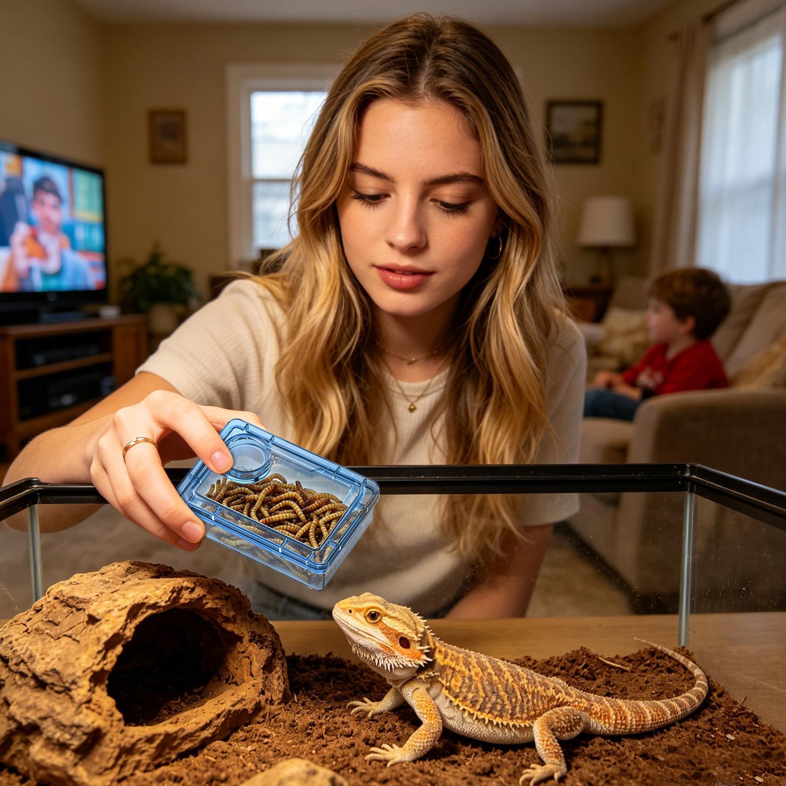 Reptile Escape Proof Feeding D - مراجعة Calcium Powder Reptile وسعره