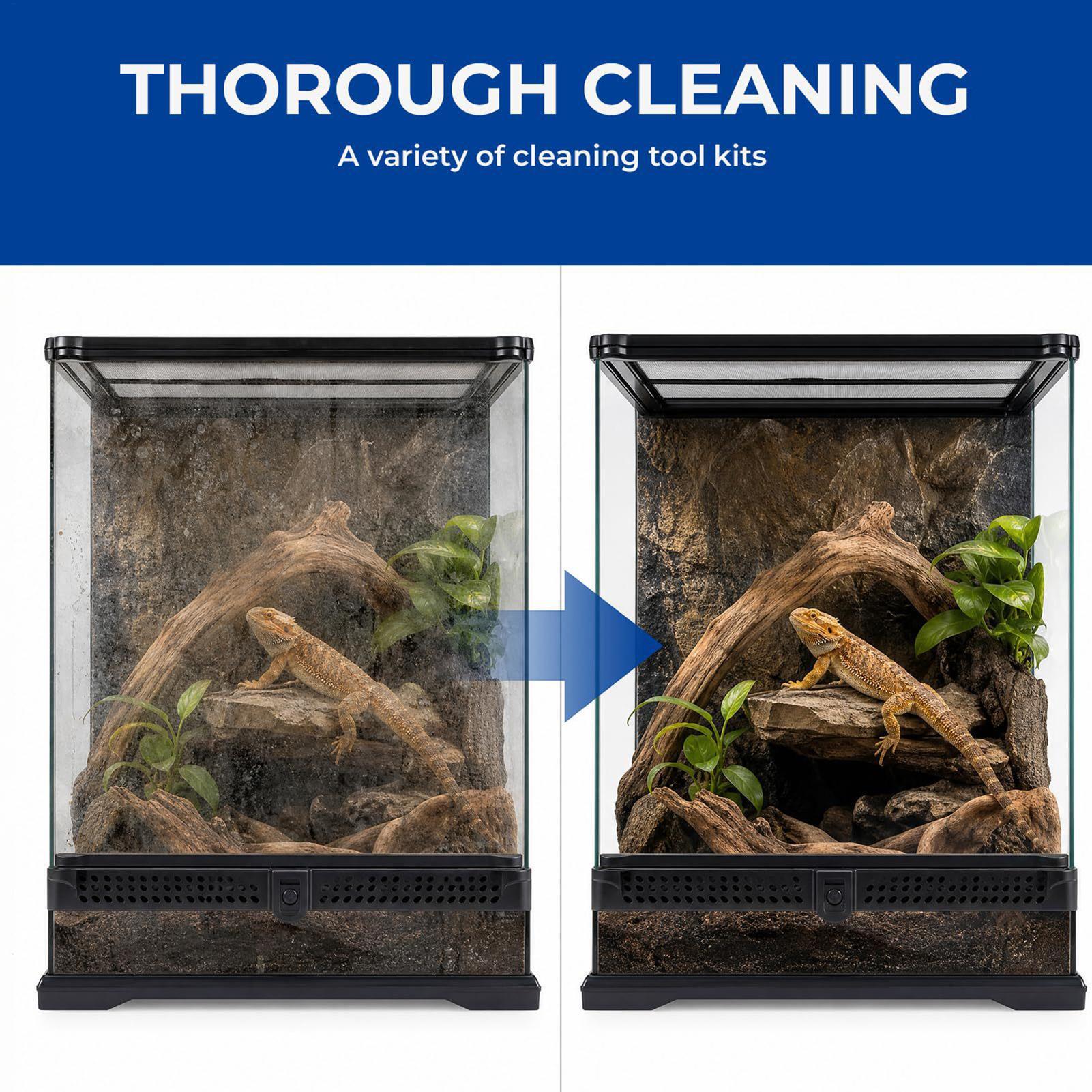 Reptile Tank Cleaning Kit With - مراجعة Feeding Tong Stainless وسعره