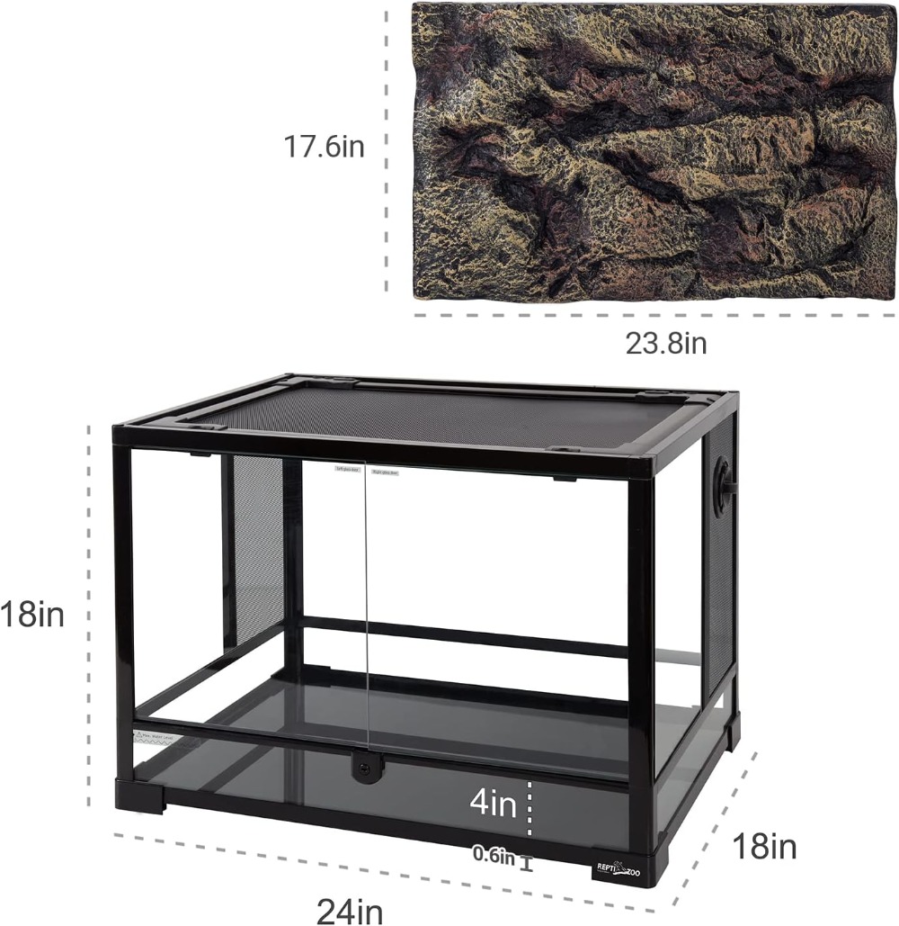 34 Gallon Reptile Glass Terrar - مراجعة Glass Door Hinge وسعره
