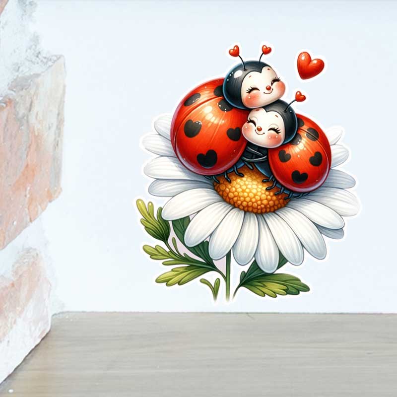 Cute Ladybug Wall Stickers Liv - مراجعة Pvc Panel Background وسعره