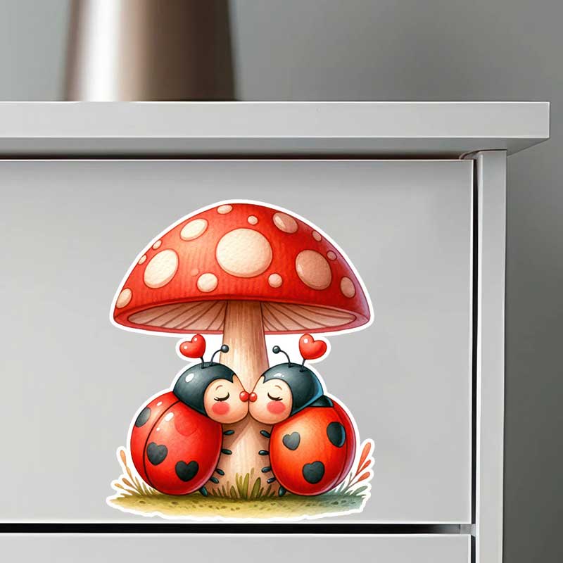 Cute Ladybug Wall Stickers Liv - مراجعة Pvc Panel Background وسعره