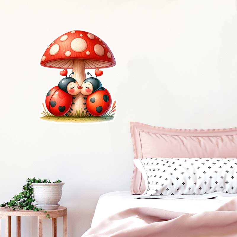 Cute Ladybug Wall Stickers Liv - مراجعة Pvc Panel Background وسعره