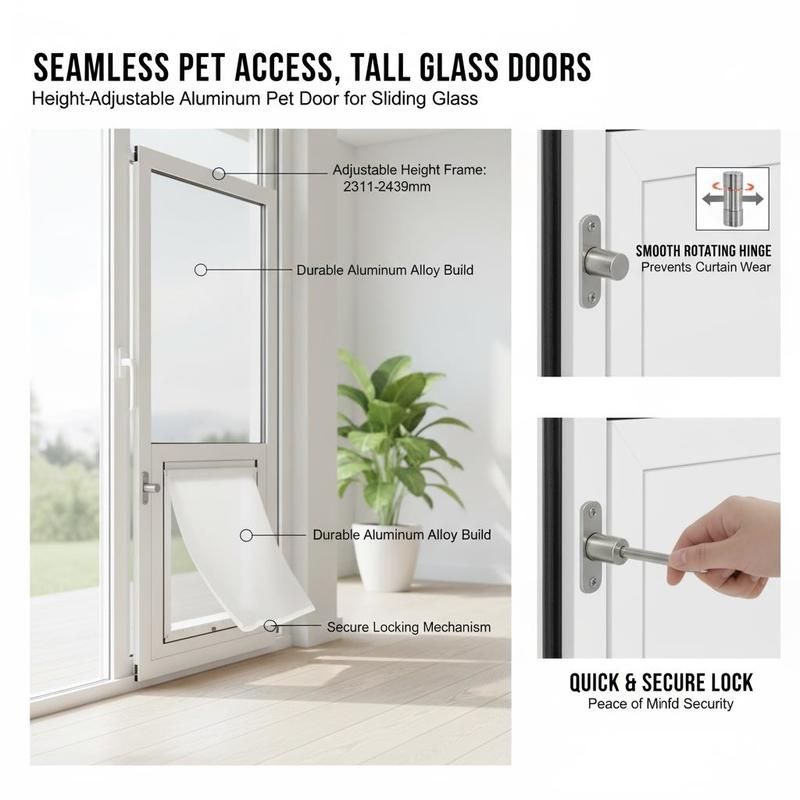 Dog Door for Sliding Glass Doo - مراجعة Glass Door Hinge وسعره