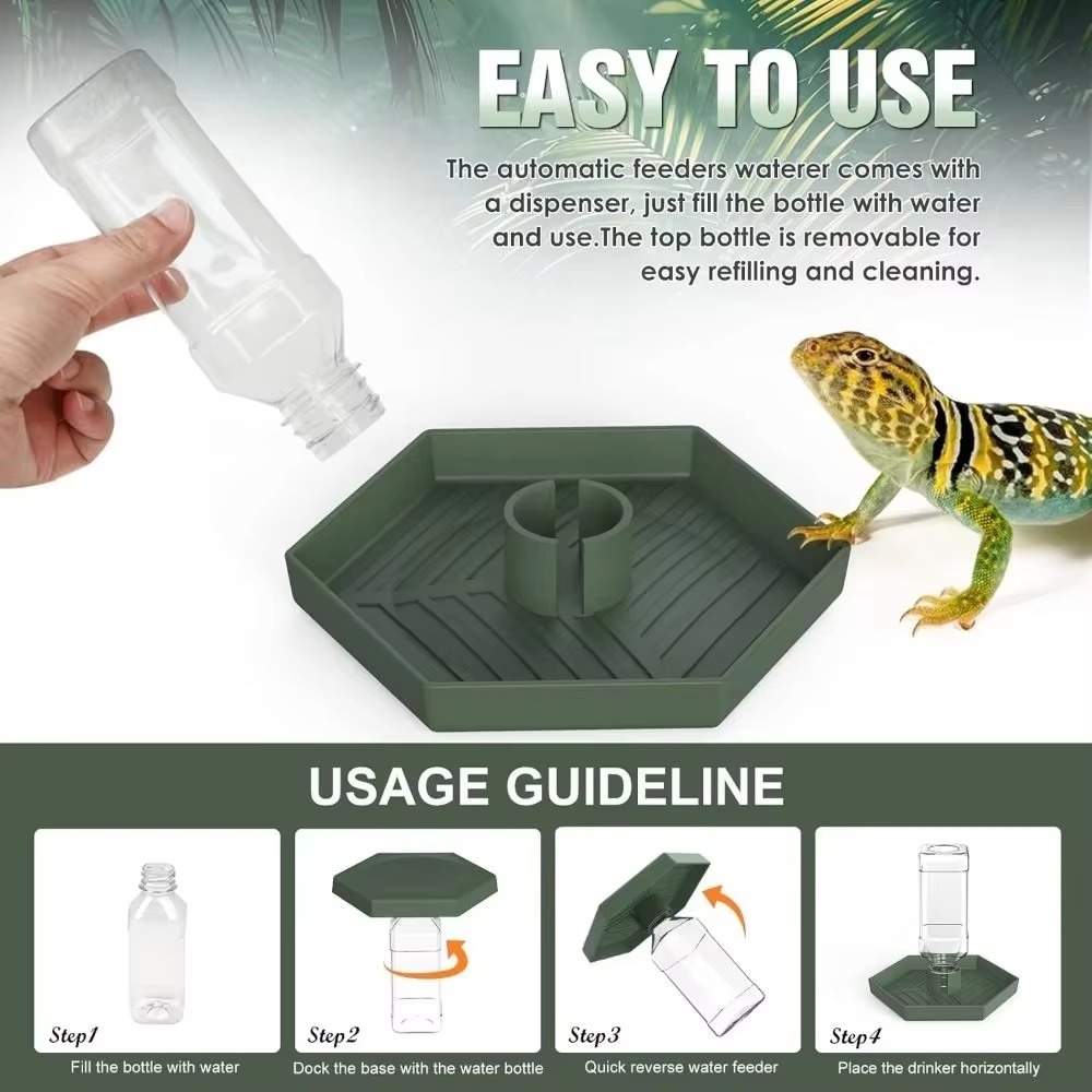 Feeding Supplies Automatic Tur - مراجعة Water Dish Reptile وسعره