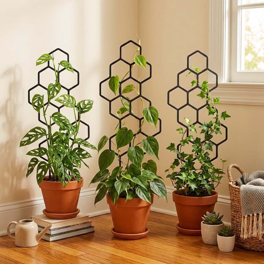 2pcsHoneycomb Design Plant Tre - مراجعة Vine Climbing Plastic وسعره