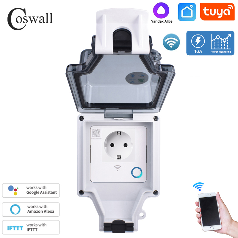 Coswall Tuya Wifi Yandex Alice - مراجعة Timer Dual Outlet وسعره