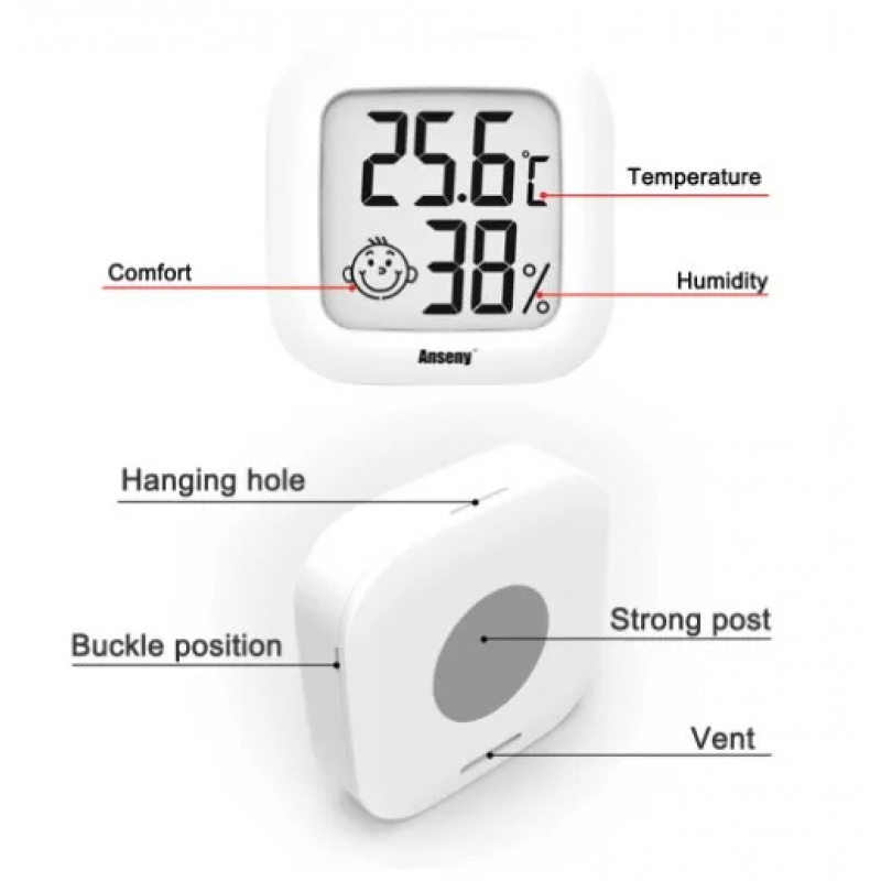 LCD Digital Thermometer Hygrom - مراجعة Digital Hygrometer Probe وسعره