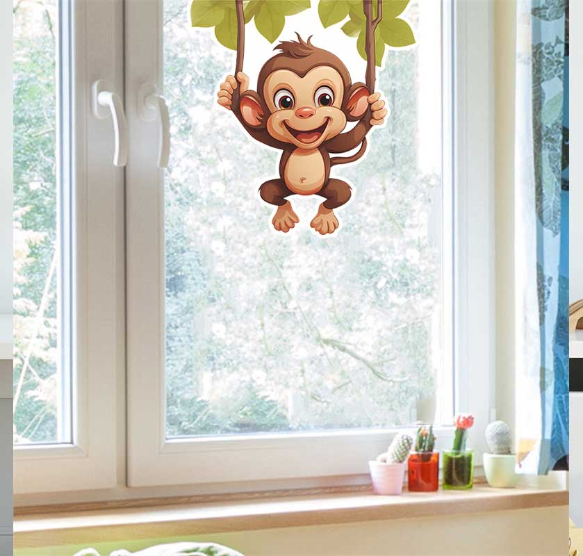 Cute little monkey living room - مراجعة Pvc Panel Background وسعره