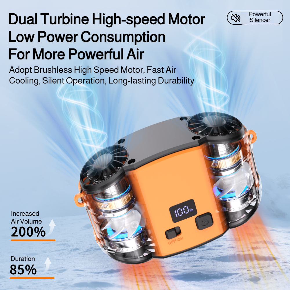 Outdoor Double Air Outlet Fan  - مراجعة Timer Dual Outlet وسعره