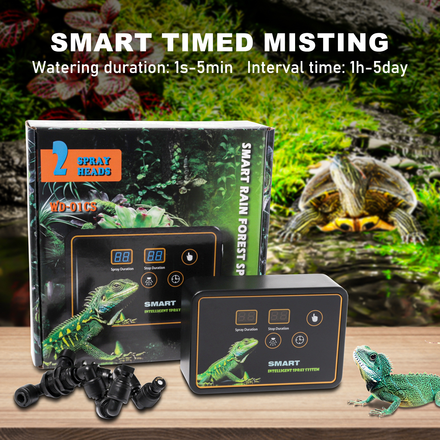 Automatic Reptile Spray System - مراجعة Terrarium Fogger Ultrasonic وسعره