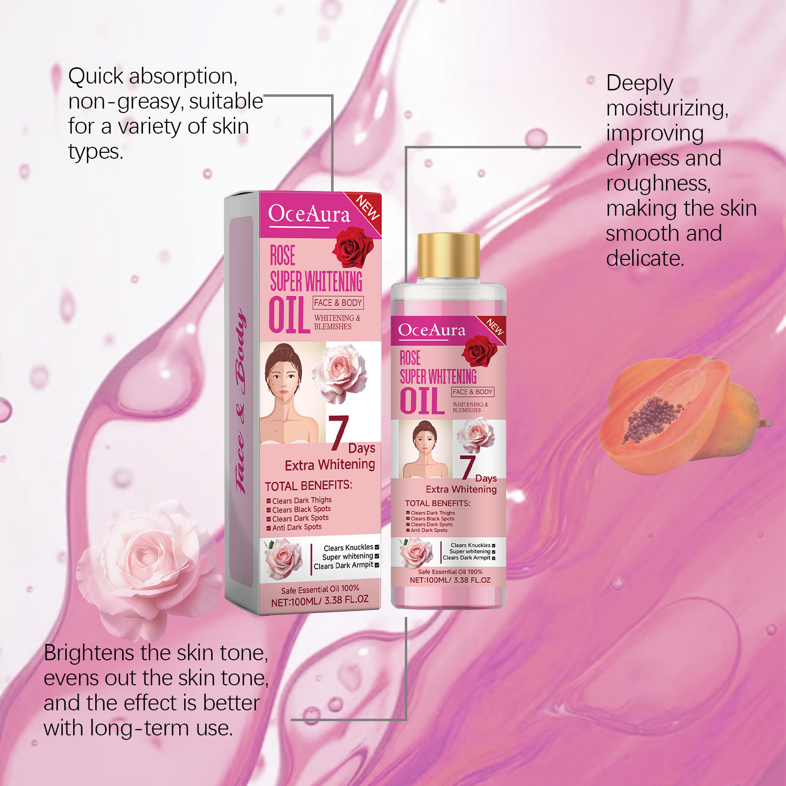 Body Whitening Oil 100ml Natur - مراجعة Substrate Coconut Fiber وسعره
