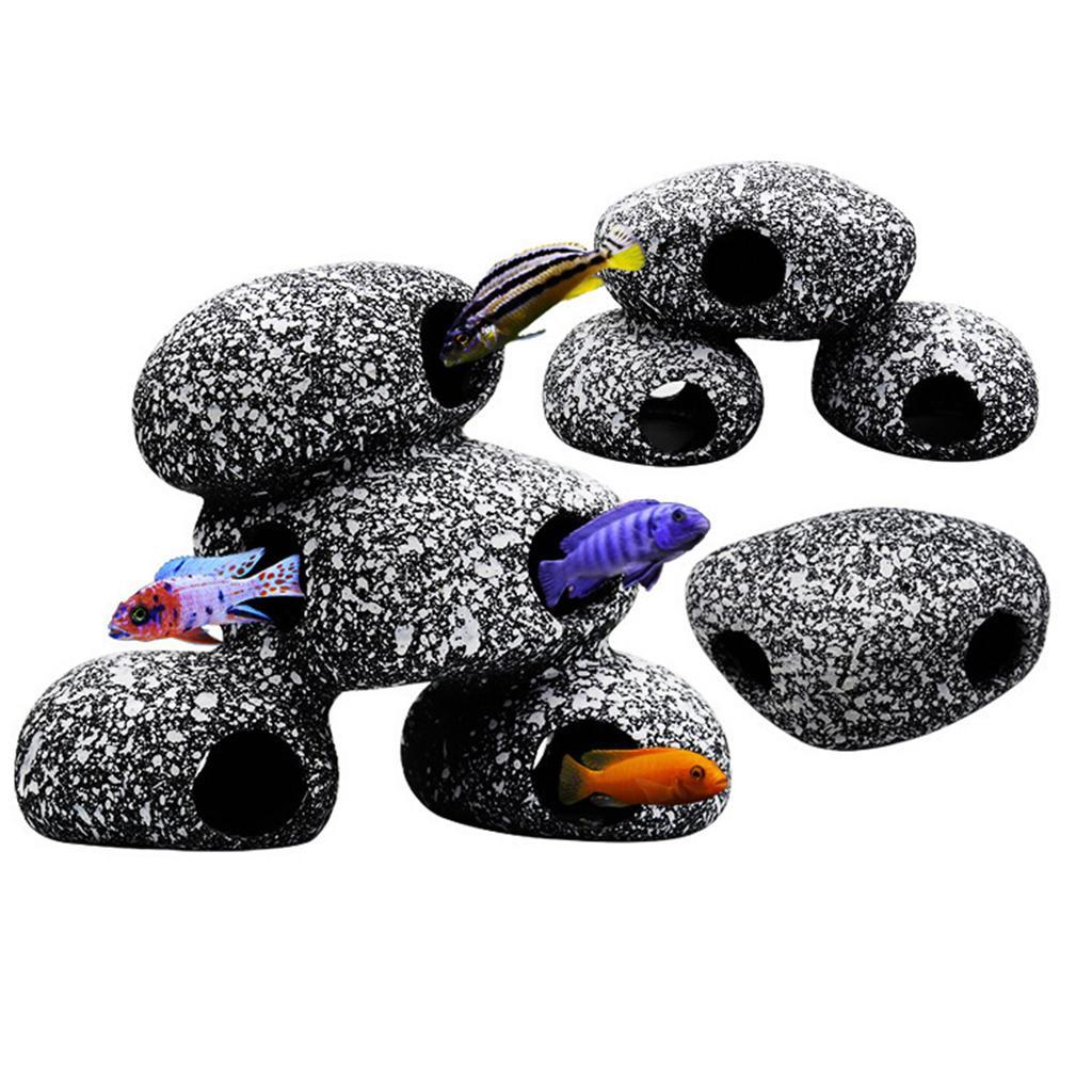 Aquarium Cave Fish Tank Hide O - مراجعة Hide Cave Ceramic وسعره