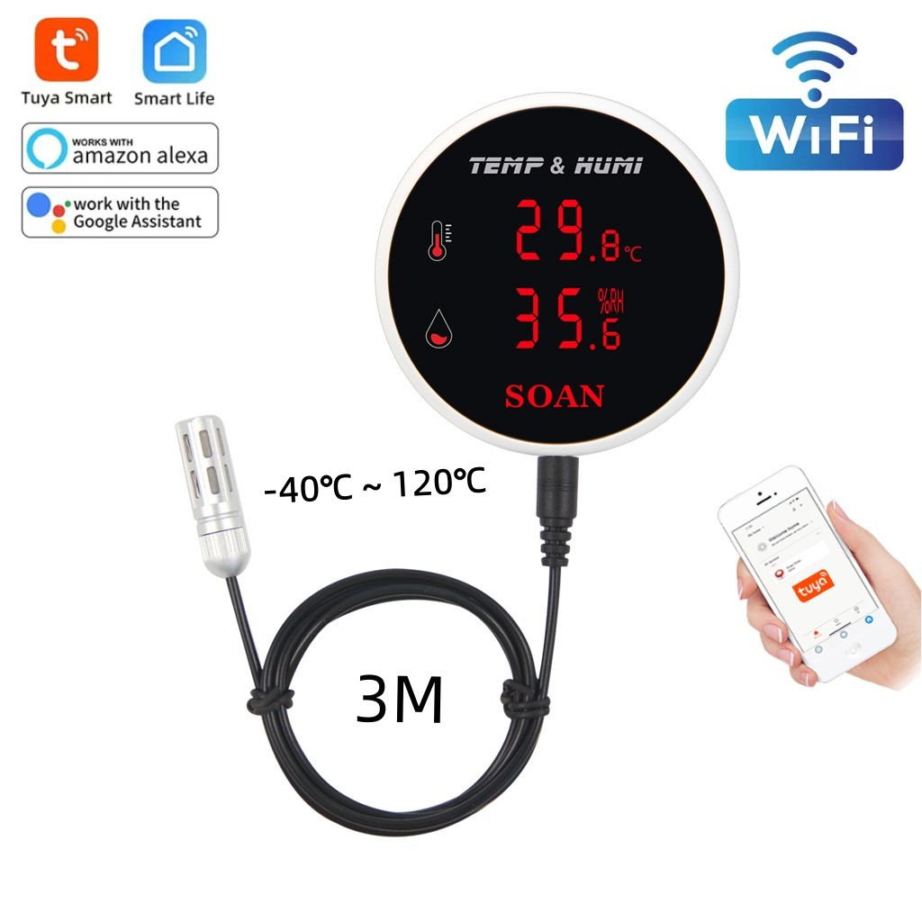 Tuya WiFi Temperature Humidity - مراجعة Digital Hygrometer Probe وسعره