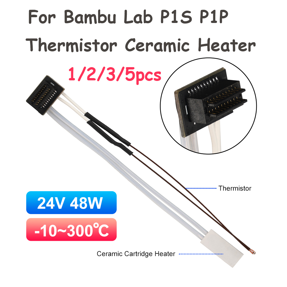 For Bambu Lab P1S P1P Thermist - مراجعة Ceramic Heat Emitter وسعره