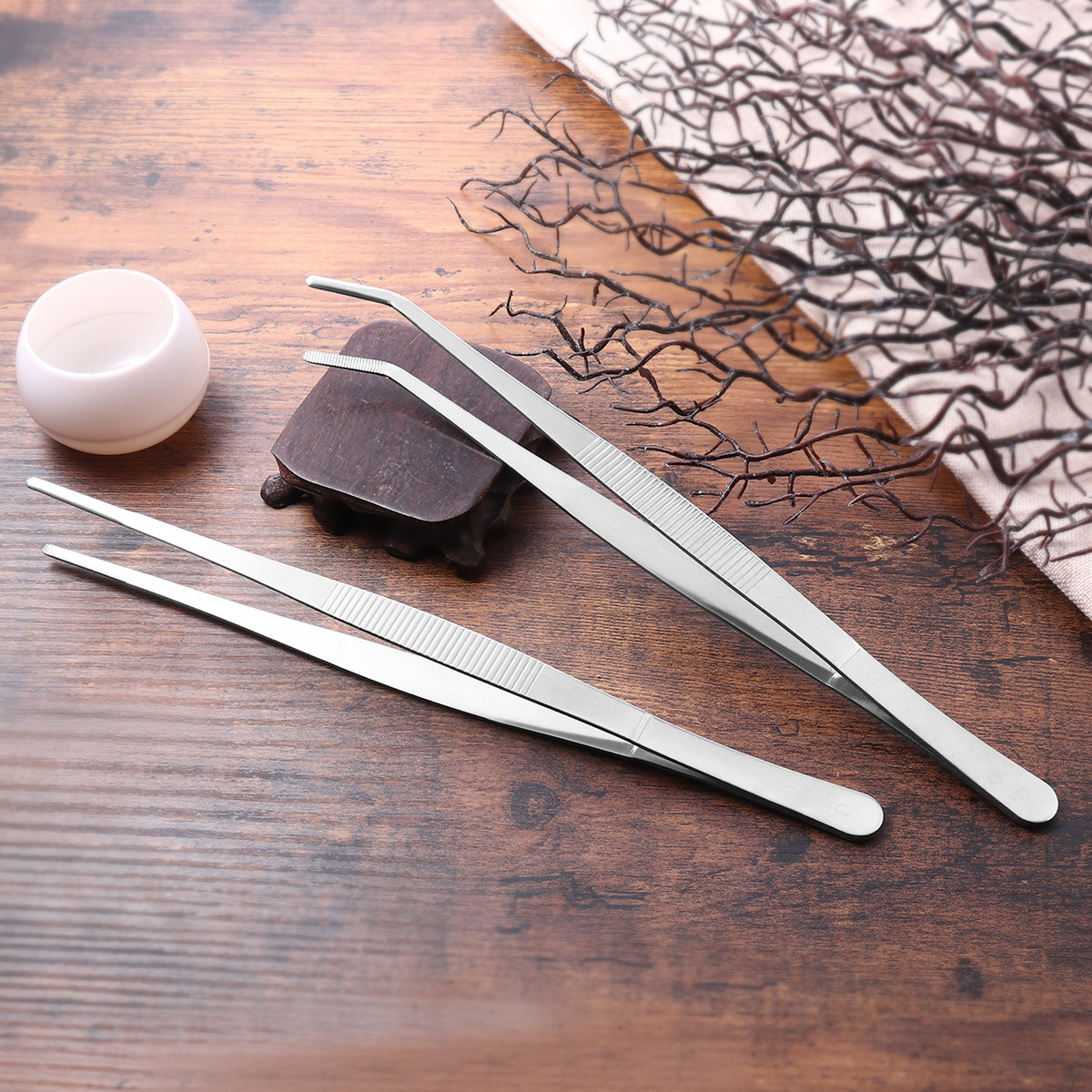 2Pcs 25Cm Stainless Steel Stra - مراجعة Feeding Tong Stainless وسعره