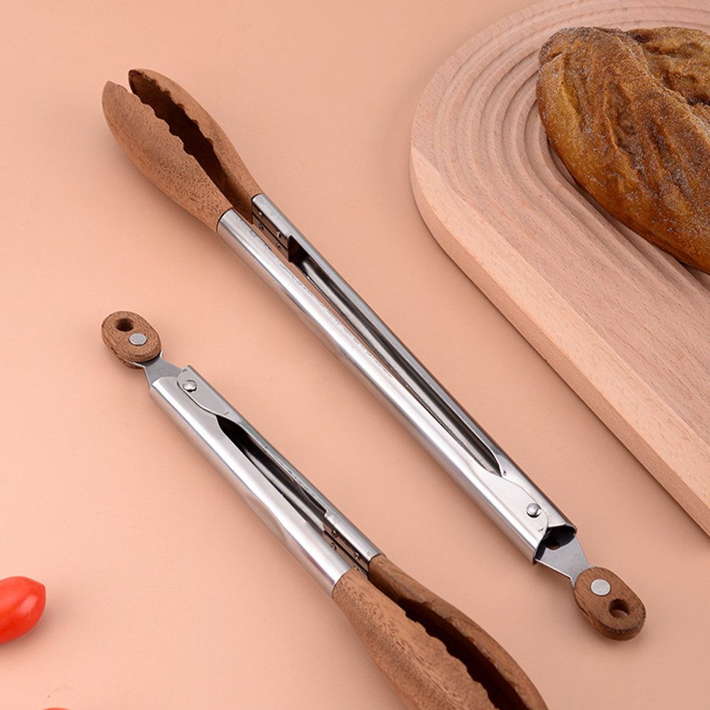 Walnut Wood Stainless Steel Fo - مراجعة Feeding Tong Stainless وسعره