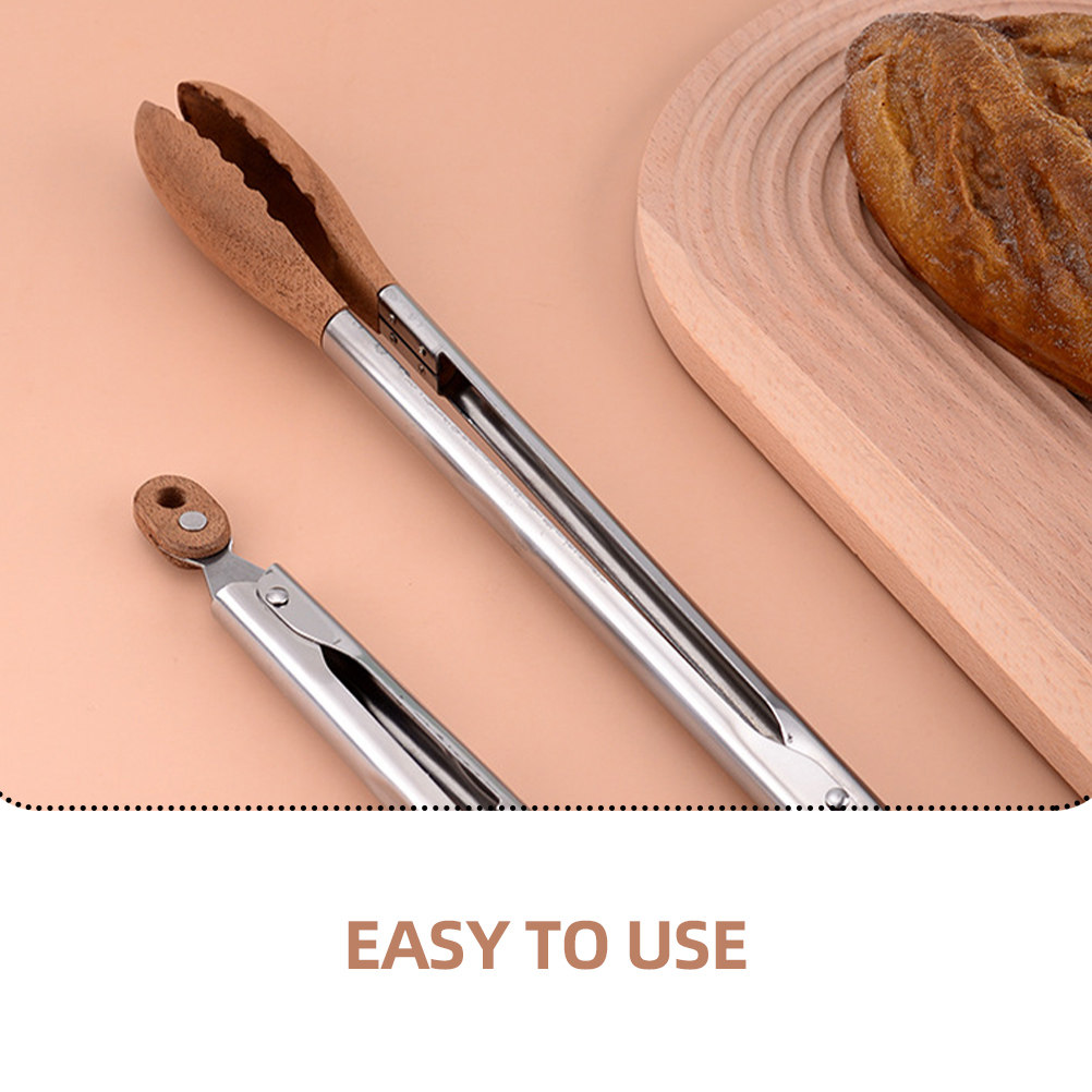 Walnut Wood Stainless Steel Fo - مراجعة Feeding Tong Stainless وسعره