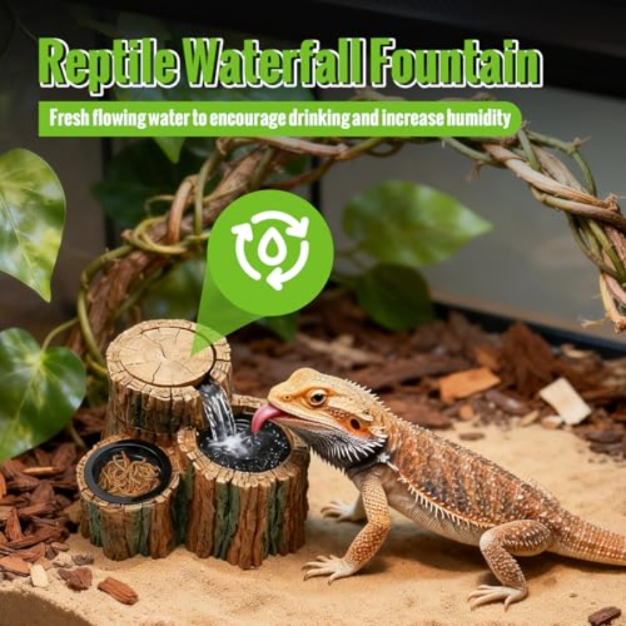 2 in 1 Reptile Water Fountain  - مراجعة Water Dish Reptile وسعره