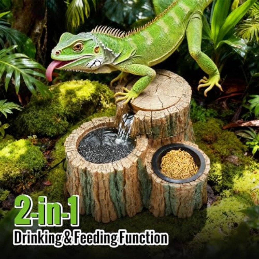 2 in 1 Reptile Water Fountain  - مراجعة Water Dish Reptile وسعره