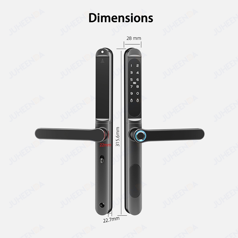 TTLock App Smart Aluminum Door - مراجعة Glass Door Hinge وسعره